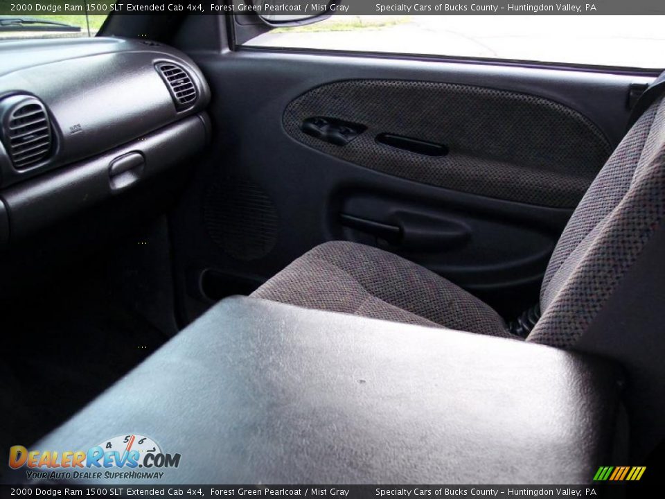 2000 Dodge Ram 1500 SLT Extended Cab 4x4 Forest Green Pearlcoat / Mist Gray Photo #34