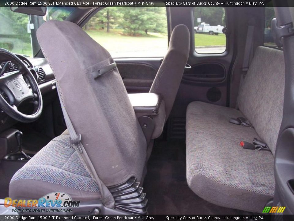 2000 Dodge Ram 1500 SLT Extended Cab 4x4 Forest Green Pearlcoat / Mist Gray Photo #36