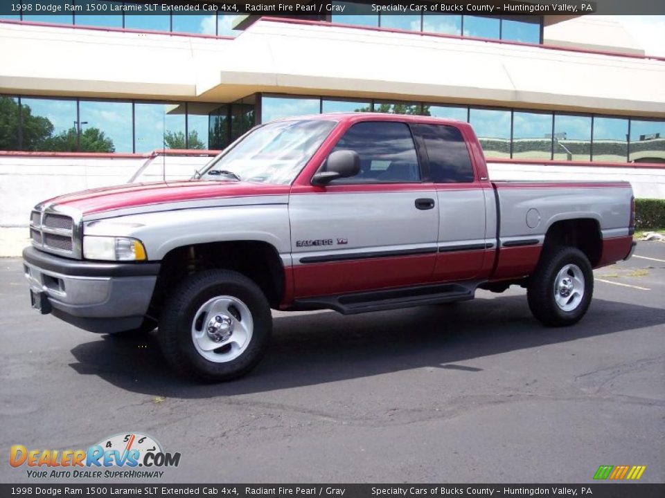 1998 Dodge Ram 1500 Laramie SLT Extended Cab 4x4 Radiant Fire Pearl / Gray Photo #1
