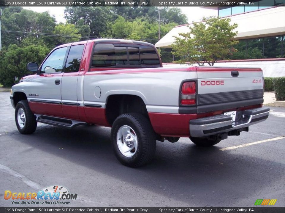 1998 Dodge Ram 1500 Laramie SLT Extended Cab 4x4 Radiant Fire Pearl / Gray Photo #6