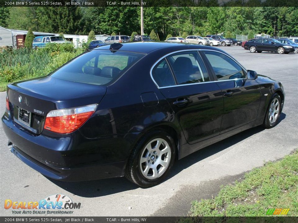 2004 BMW 5 Series 525i Sedan Jet Black / Black Photo #4