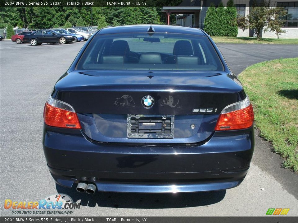 2004 BMW 5 Series 525i Sedan Jet Black / Black Photo #5