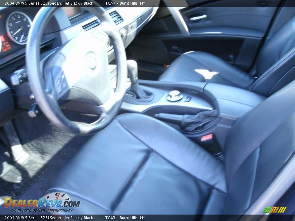 2004 BMW 5 Series 525i Sedan Jet Black / Black Photo #7