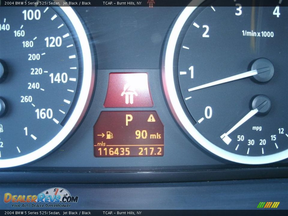 2004 BMW 5 Series 525i Sedan Jet Black / Black Photo #11