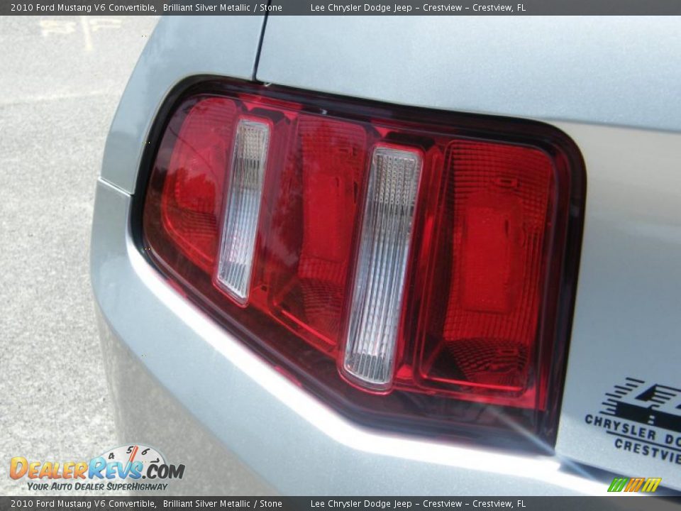 2010 Ford Mustang V6 Convertible Brilliant Silver Metallic / Stone Photo #10