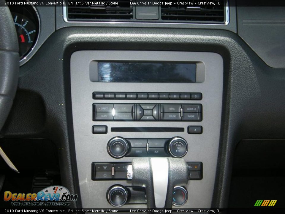 2010 Ford Mustang V6 Convertible Brilliant Silver Metallic / Stone Photo #28
