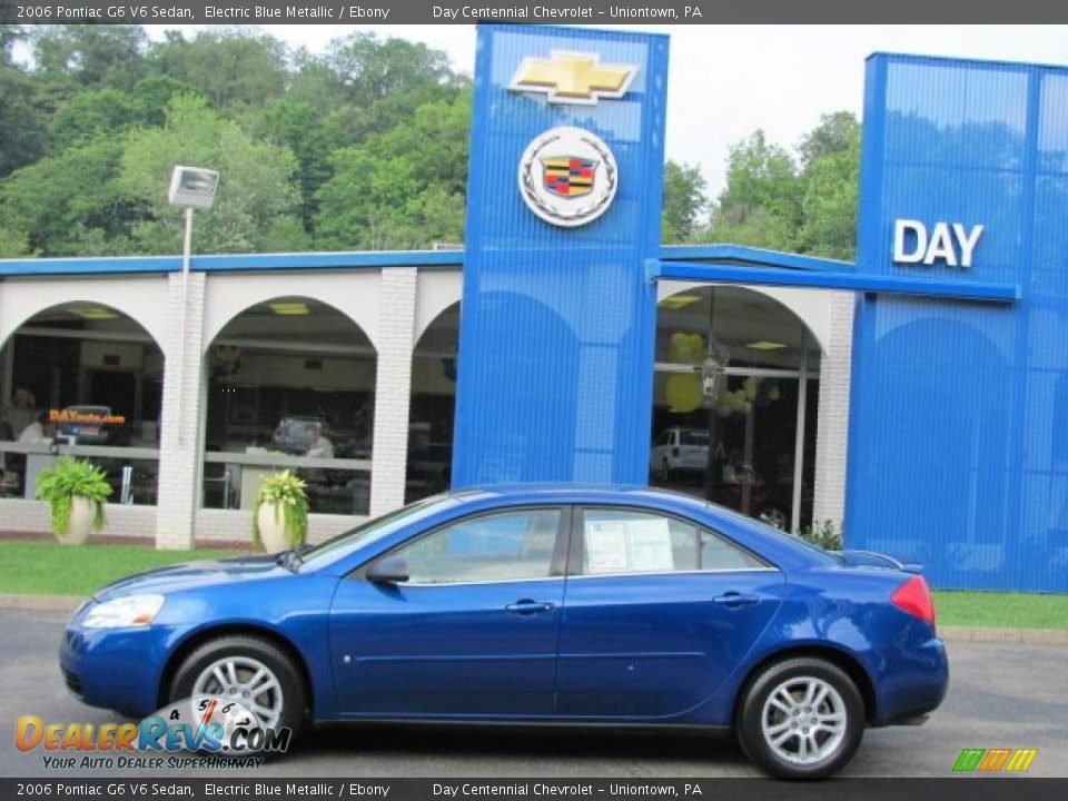 2006 Pontiac G6 V6 Sedan Electric Blue Metallic / Ebony Photo #2