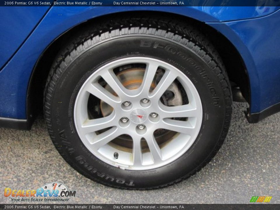 2006 Pontiac G6 V6 Sedan Electric Blue Metallic / Ebony Photo #3