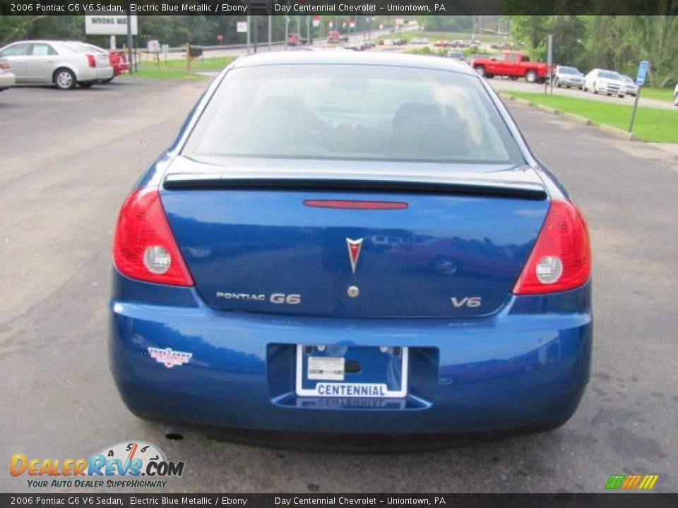 2006 Pontiac G6 V6 Sedan Electric Blue Metallic / Ebony Photo #4