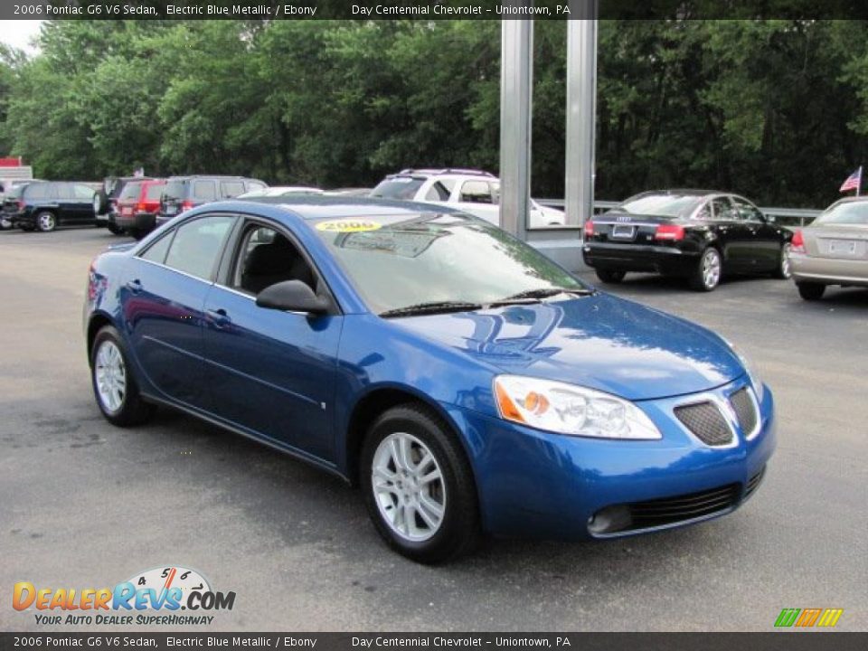 2006 Pontiac G6 V6 Sedan Electric Blue Metallic / Ebony Photo #5