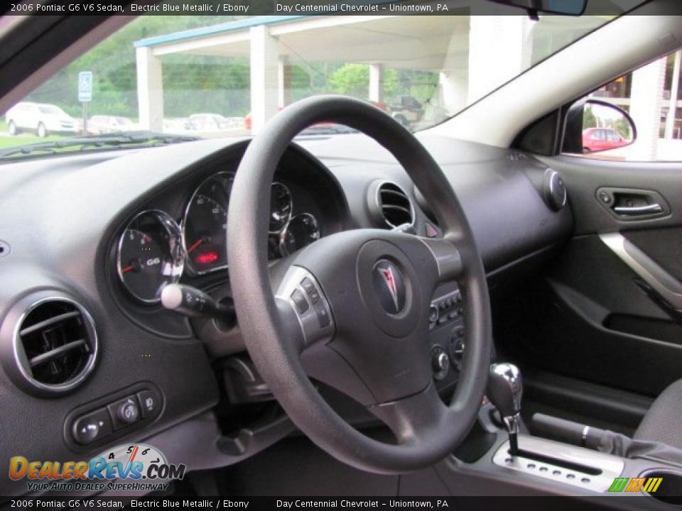 2006 Pontiac G6 V6 Sedan Electric Blue Metallic / Ebony Photo #7