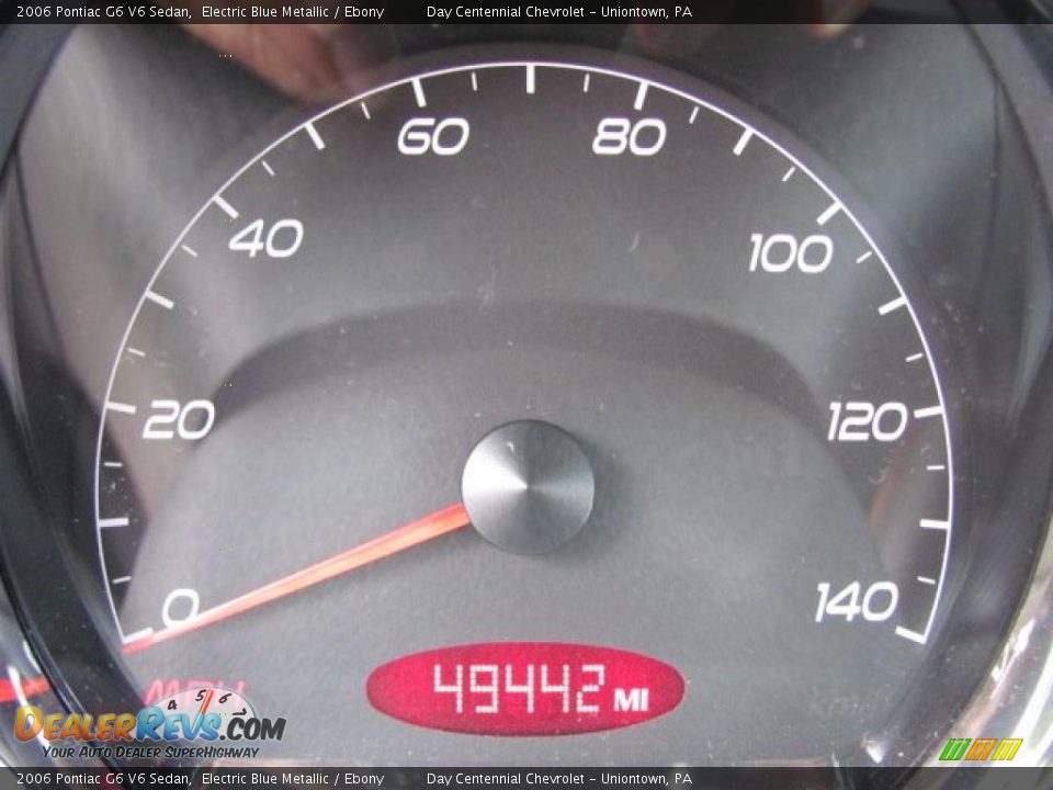 2006 Pontiac G6 V6 Sedan Electric Blue Metallic / Ebony Photo #9