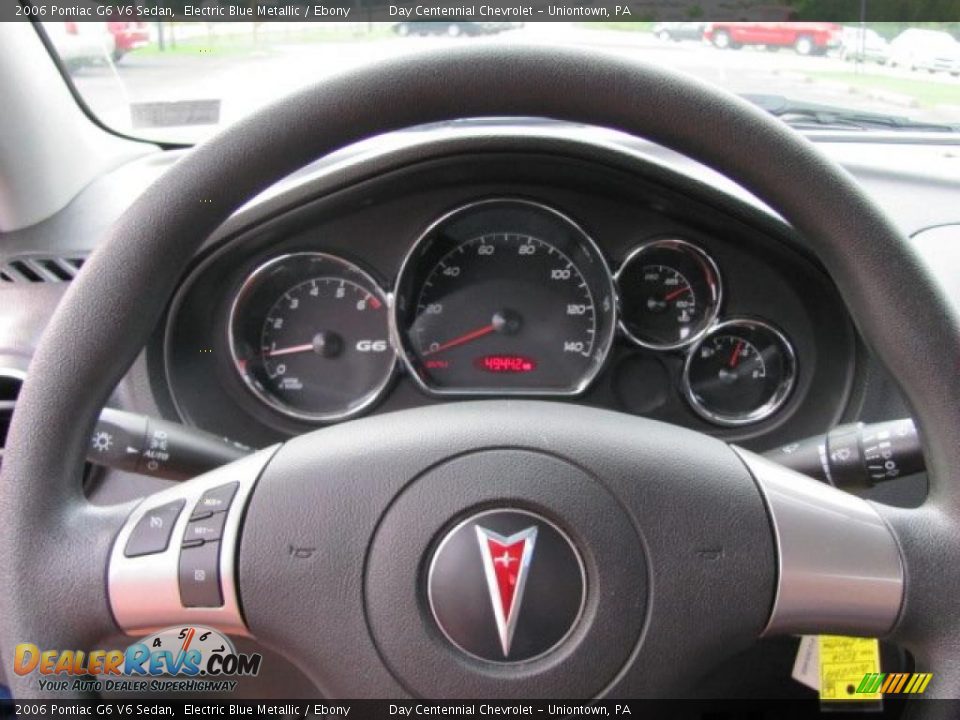 2006 Pontiac G6 V6 Sedan Electric Blue Metallic / Ebony Photo #14