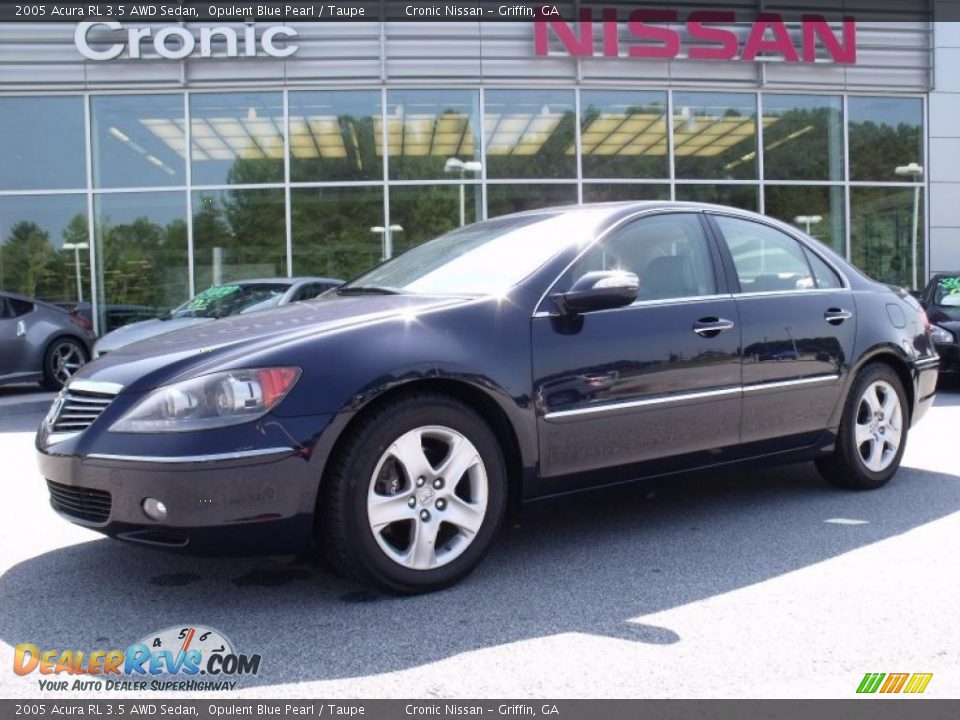 2005 Acura RL 3.5 AWD Sedan Opulent Blue Pearl / Taupe Photo #1