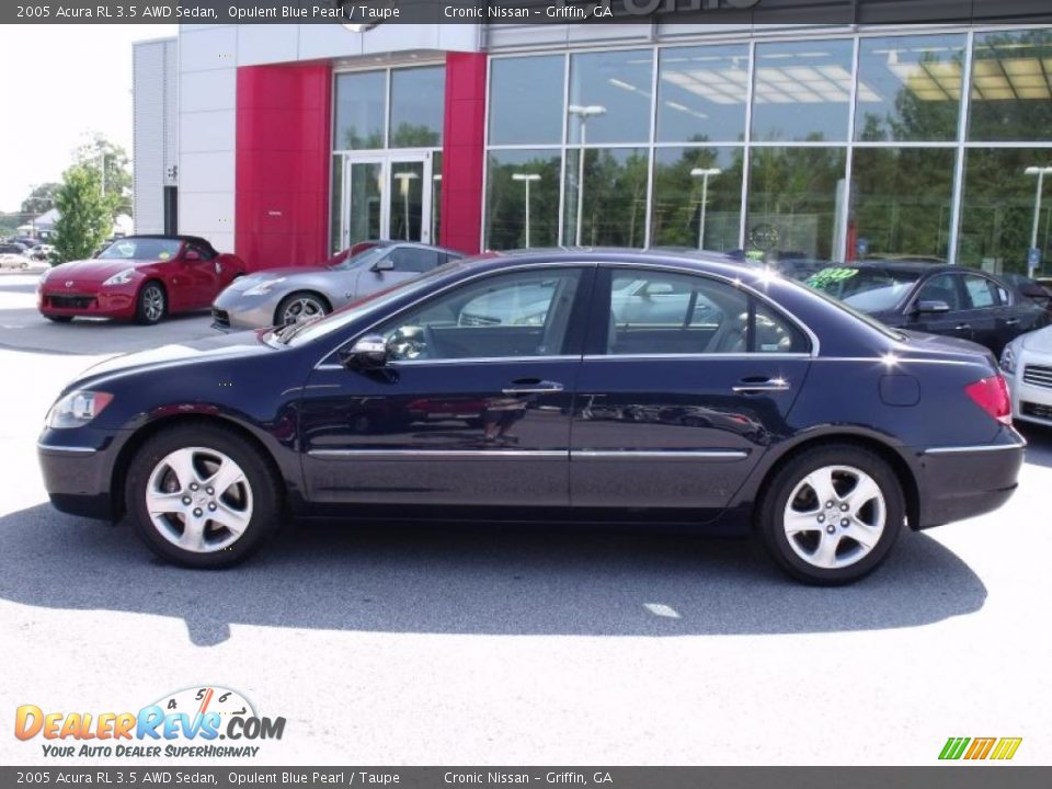 2005 Acura RL 3.5 AWD Sedan Opulent Blue Pearl / Taupe Photo #2