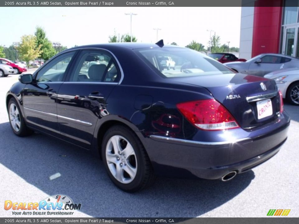 2005 Acura RL 3.5 AWD Sedan Opulent Blue Pearl / Taupe Photo #3