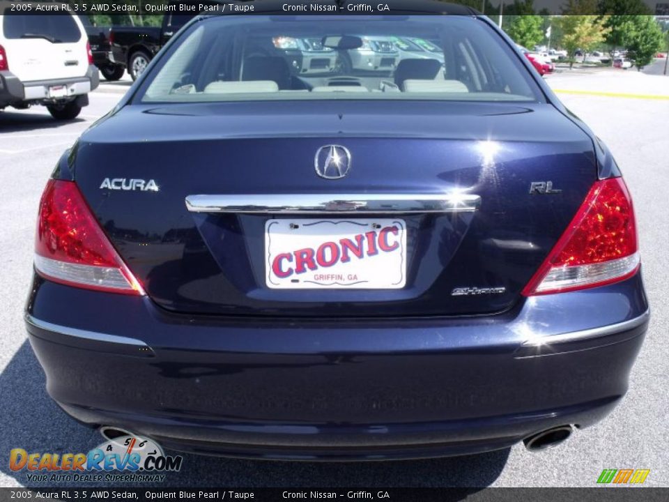 2005 Acura RL 3.5 AWD Sedan Opulent Blue Pearl / Taupe Photo #4
