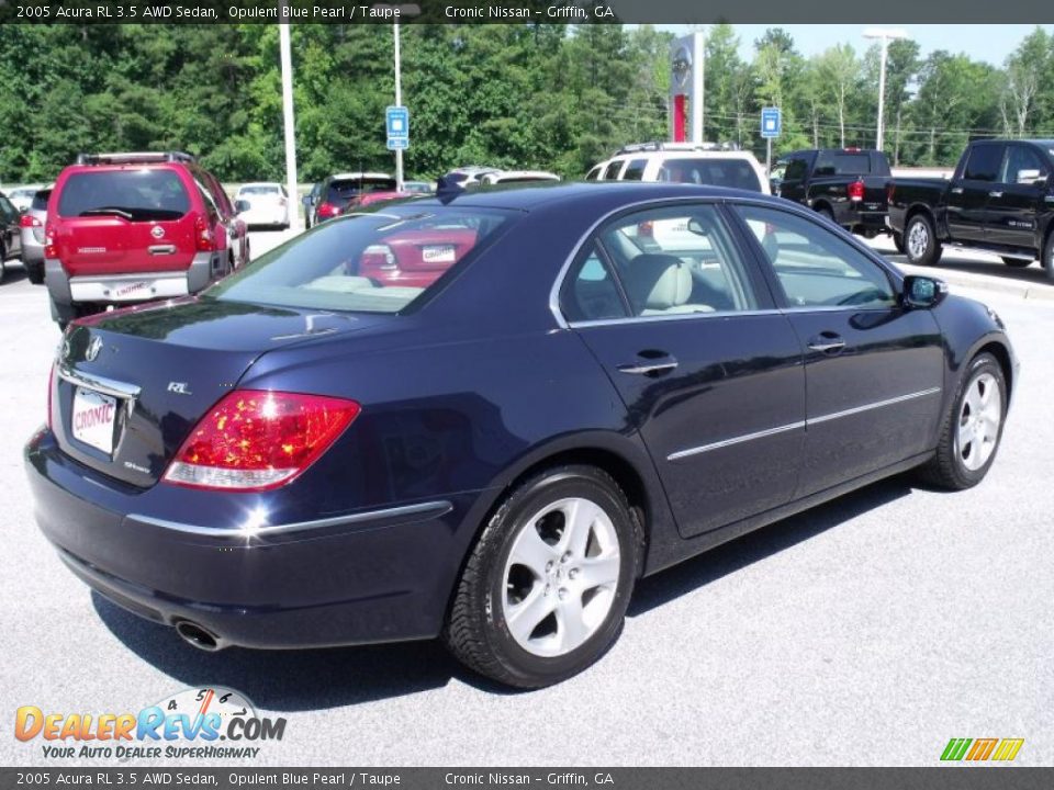 2005 Acura RL 3.5 AWD Sedan Opulent Blue Pearl / Taupe Photo #5