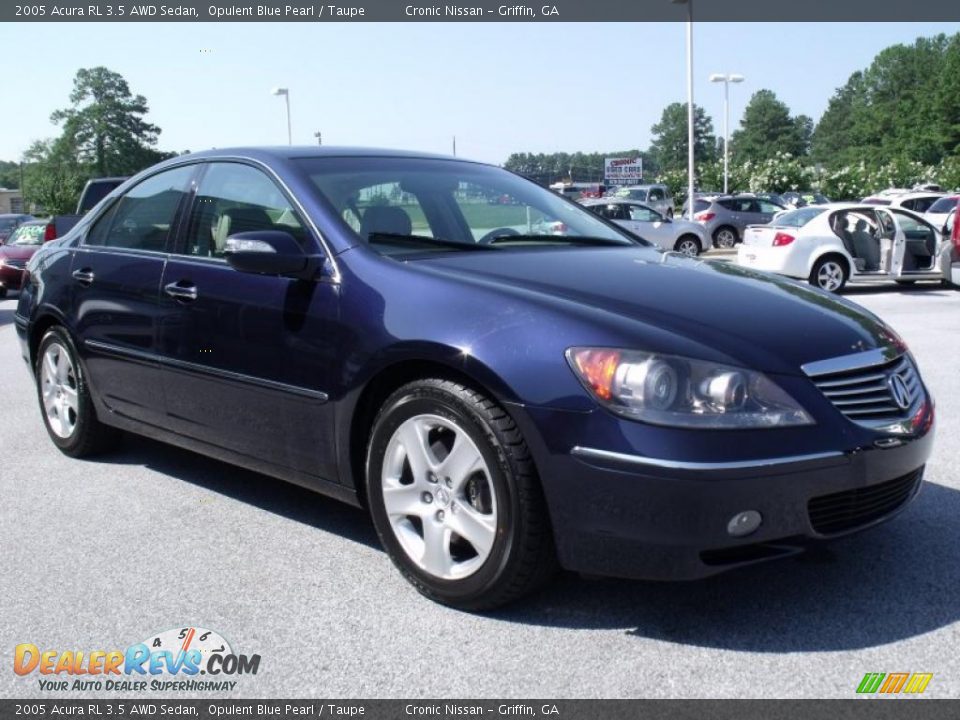 2005 Acura RL 3.5 AWD Sedan Opulent Blue Pearl / Taupe Photo #7