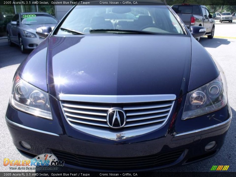 2005 Acura RL 3.5 AWD Sedan Opulent Blue Pearl / Taupe Photo #8