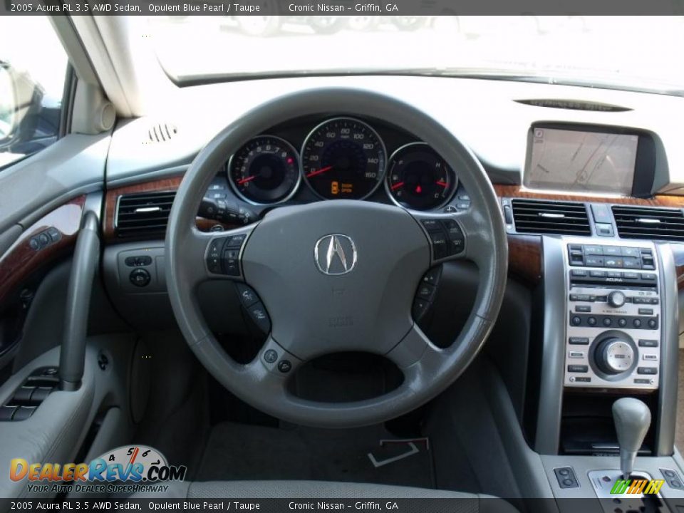 2005 Acura RL 3.5 AWD Sedan Opulent Blue Pearl / Taupe Photo #17