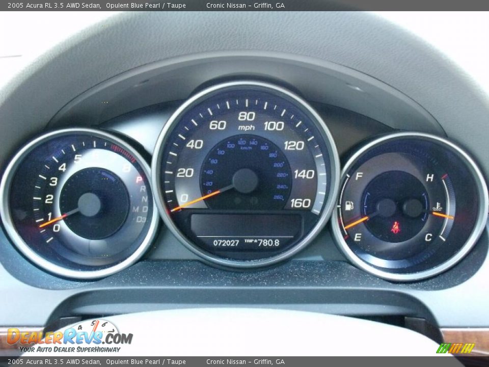 2005 Acura RL 3.5 AWD Sedan Opulent Blue Pearl / Taupe Photo #19