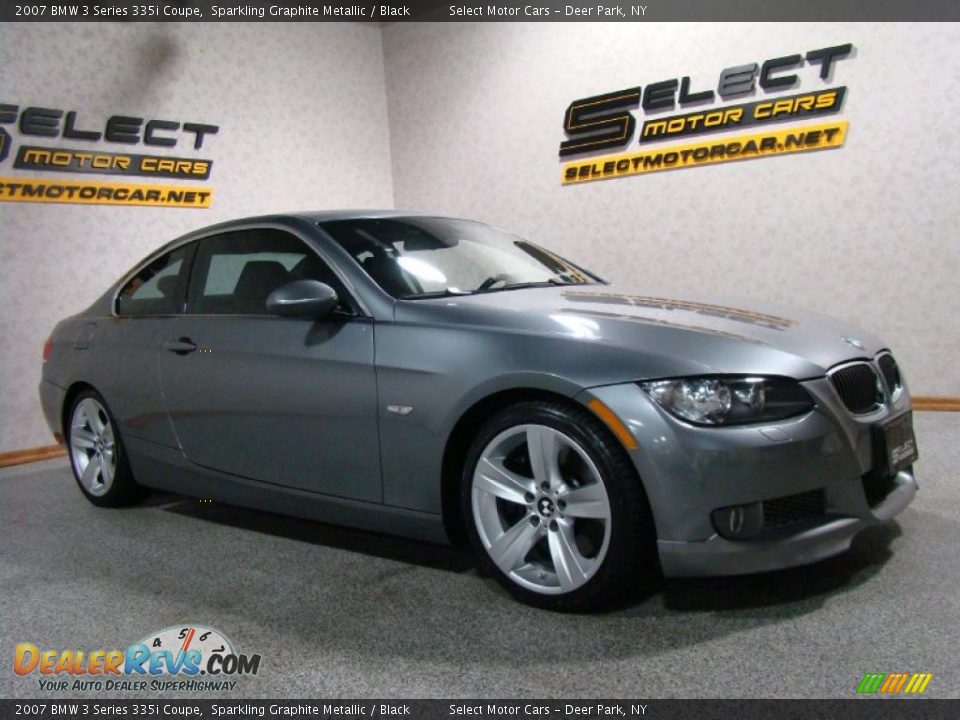 2007 BMW 3 Series 335i Coupe Sparkling Graphite Metallic / Black Photo #3