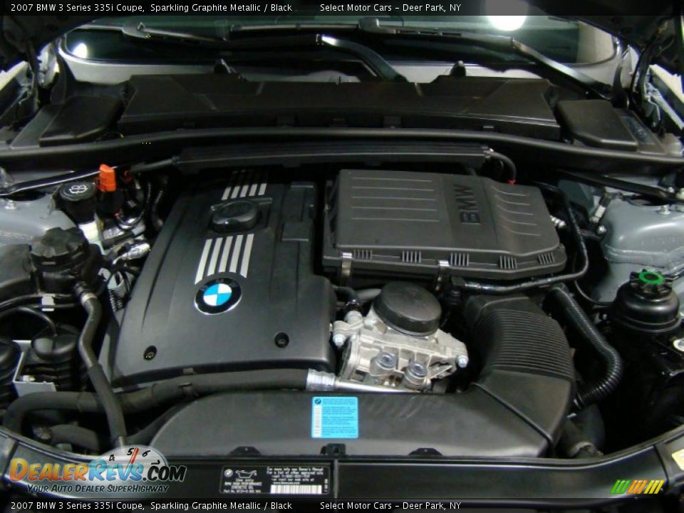 2007 BMW 3 Series 335i Coupe Sparkling Graphite Metallic / Black Photo #13