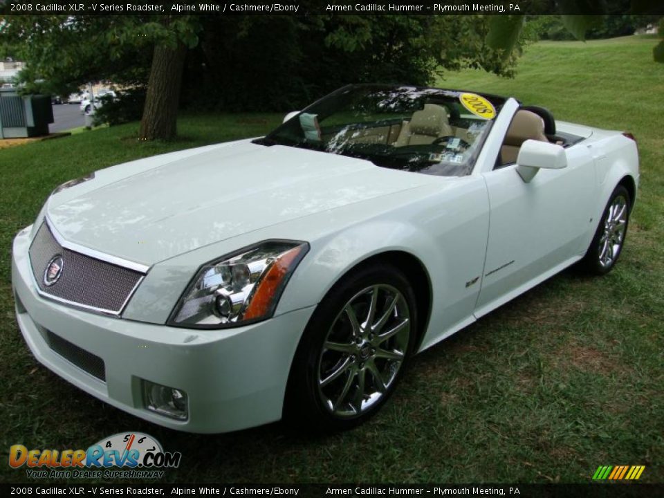 2008 Cadillac XLR -V Series Roadster Alpine White / Cashmere/Ebony Photo #2