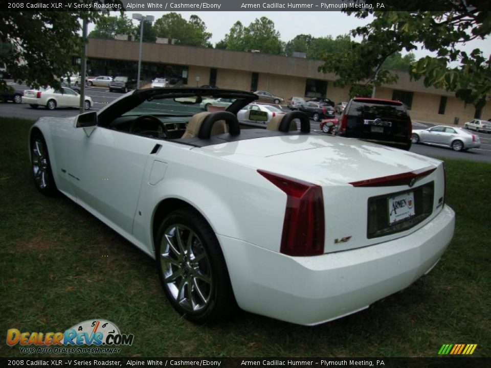 2008 Cadillac XLR -V Series Roadster Alpine White / Cashmere/Ebony Photo #10