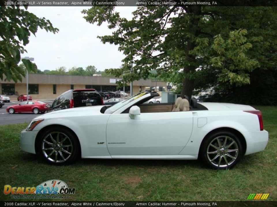 2008 Cadillac XLR -V Series Roadster Alpine White / Cashmere/Ebony Photo #11