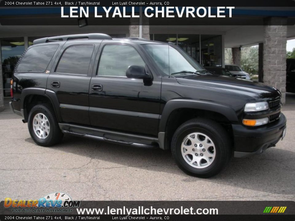 2004 Chevrolet Tahoe Z71 4x4 Black / Tan/Neutral Photo #1
