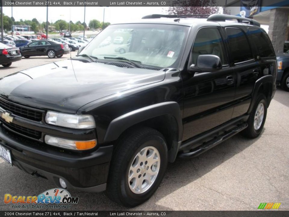 2004 Chevrolet Tahoe Z71 4x4 Black / Tan/Neutral Photo #7