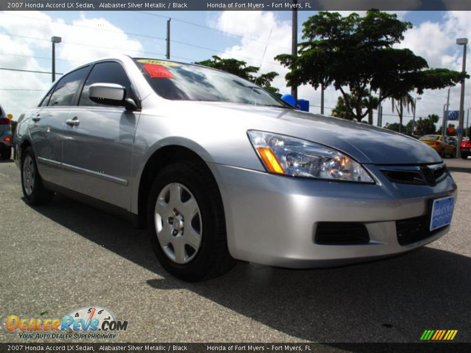 2007 Honda Accord LX Sedan Alabaster Silver Metallic / Black Photo #1