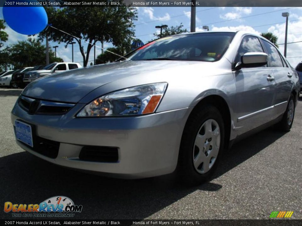 2007 Honda Accord LX Sedan Alabaster Silver Metallic / Black Photo #6