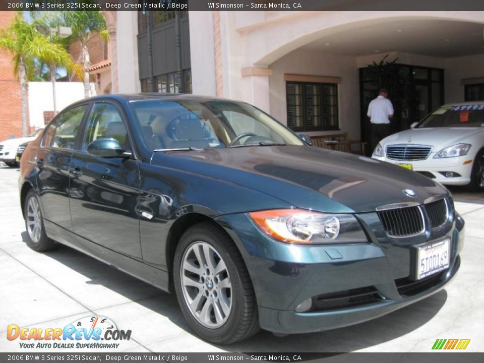 2006 BMW 3 Series 325i Sedan Deep Green Metallic / Beige Photo #1