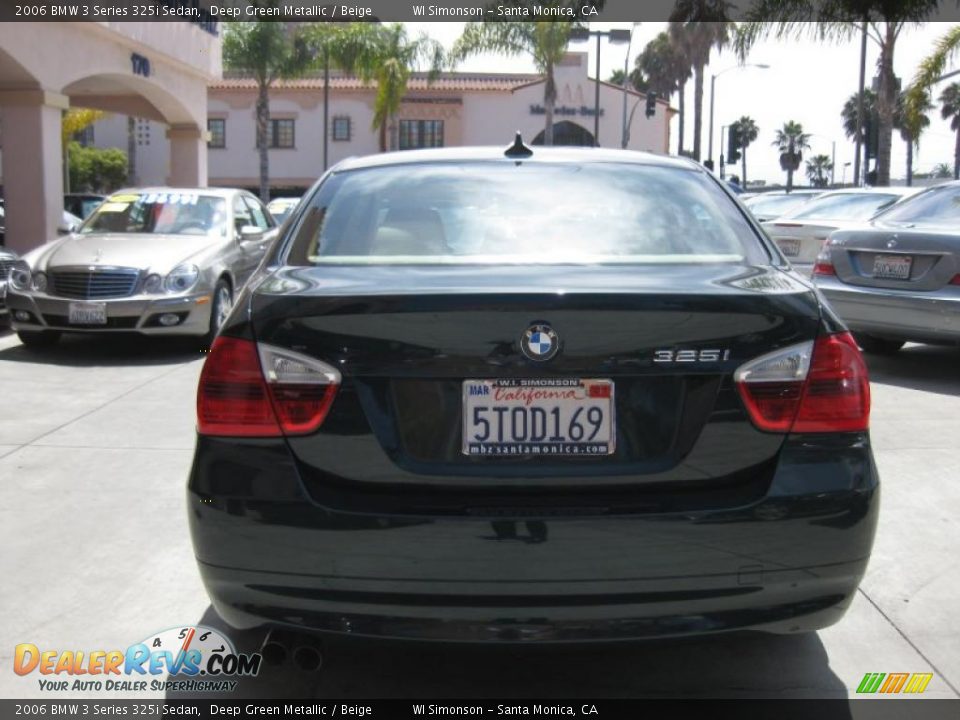 2006 BMW 3 Series 325i Sedan Deep Green Metallic / Beige Photo #4