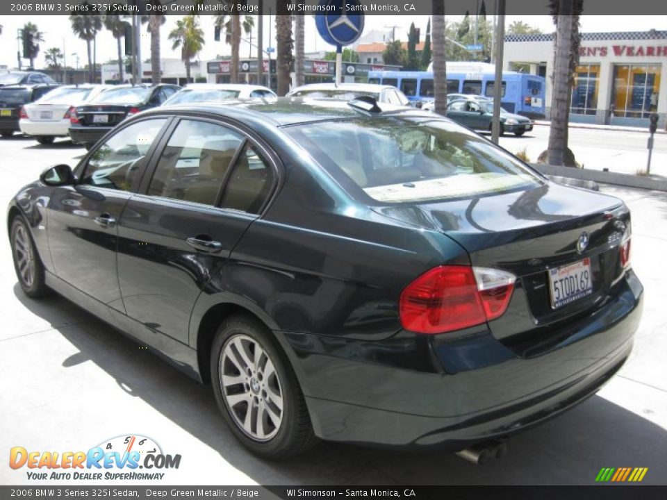 2006 BMW 3 Series 325i Sedan Deep Green Metallic / Beige Photo #5