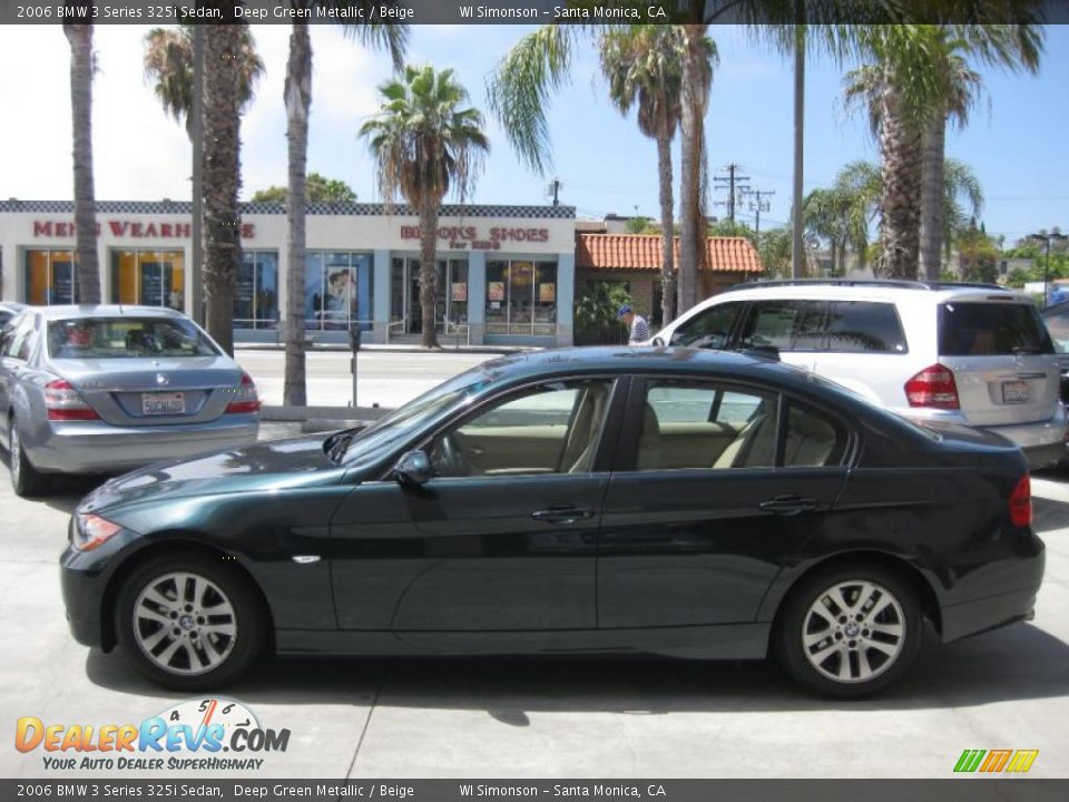 2006 BMW 3 Series 325i Sedan Deep Green Metallic / Beige Photo #6