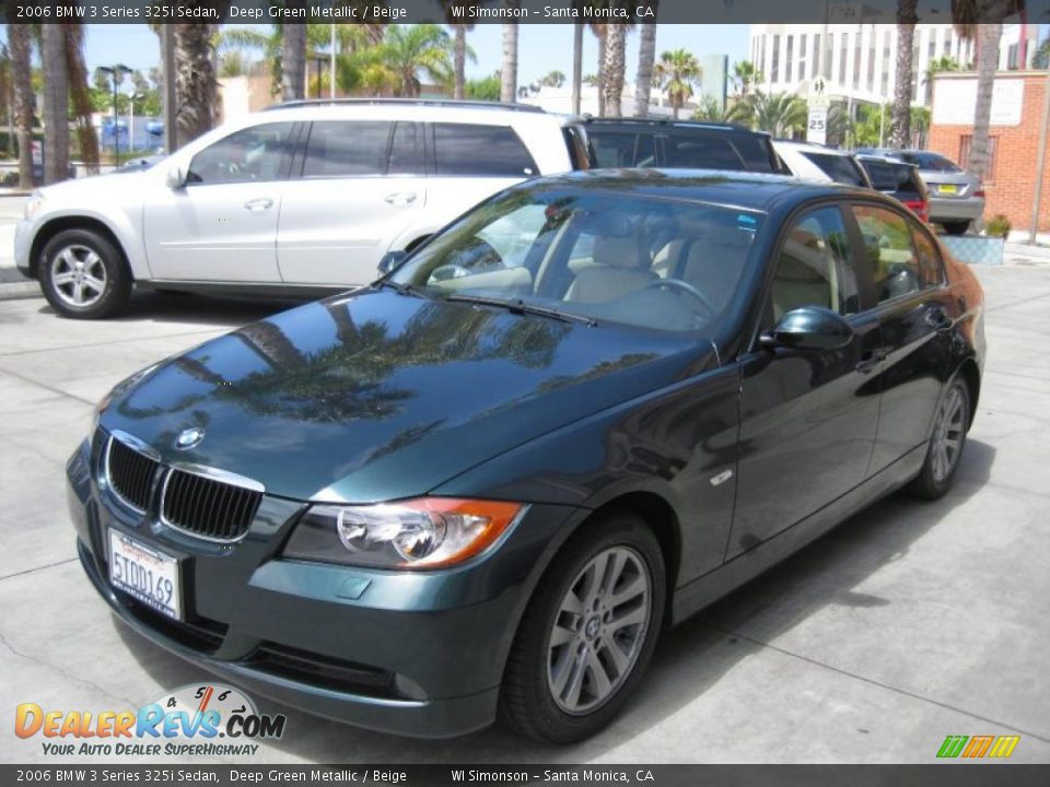 2006 BMW 3 Series 325i Sedan Deep Green Metallic / Beige Photo #7