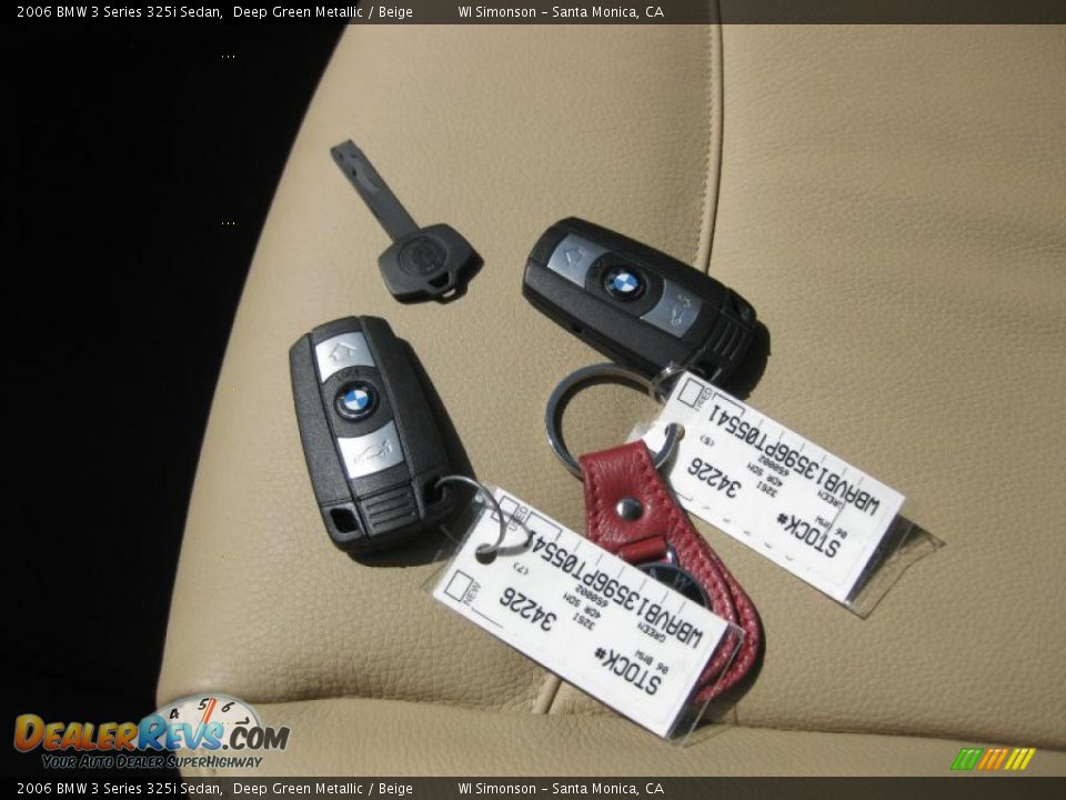 2006 BMW 3 Series 325i Sedan Deep Green Metallic / Beige Photo #10
