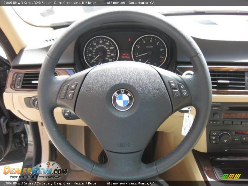 2006 BMW 3 Series 325i Sedan Deep Green Metallic / Beige Photo #19
