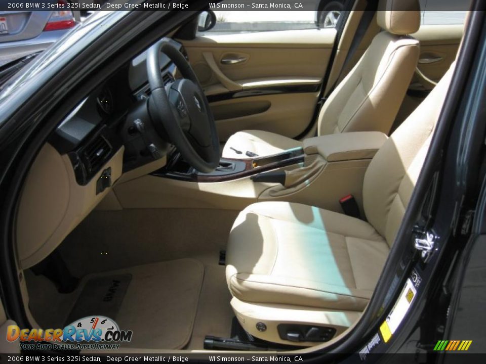 2006 BMW 3 Series 325i Sedan Deep Green Metallic / Beige Photo #23