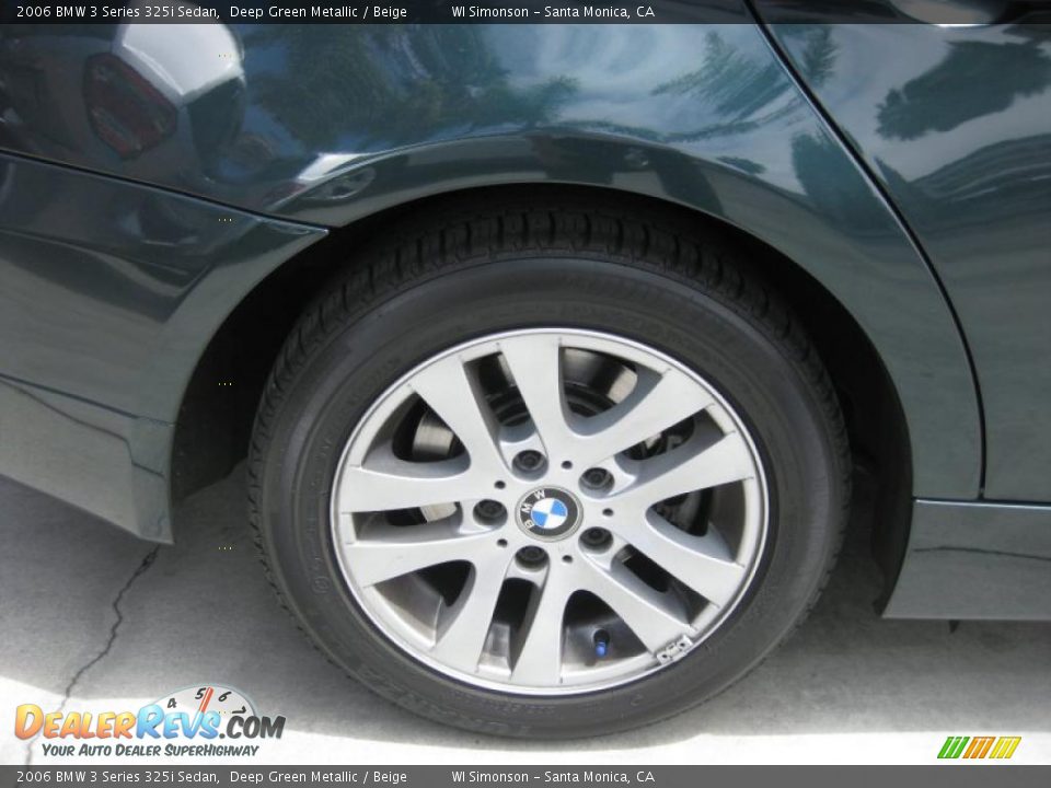 2006 BMW 3 Series 325i Sedan Deep Green Metallic / Beige Photo #34