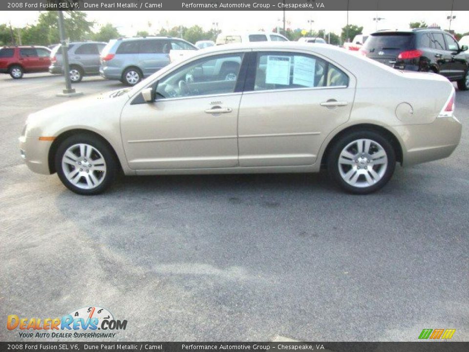 2008 Ford Fusion SEL V6 Dune Pearl Metallic / Camel Photo #2