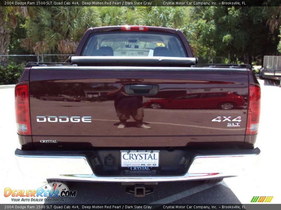 2004 Dodge Ram 1500 SLT Quad Cab 4x4 Deep Molten Red Pearl / Dark Slate Gray Photo #7