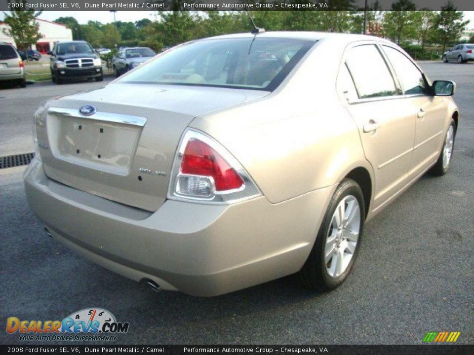 2008 Ford Fusion SEL V6 Dune Pearl Metallic / Camel Photo #5