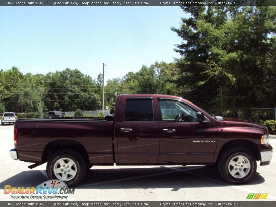 2004 Dodge Ram 1500 SLT Quad Cab 4x4 Deep Molten Red Pearl / Dark Slate Gray Photo #9