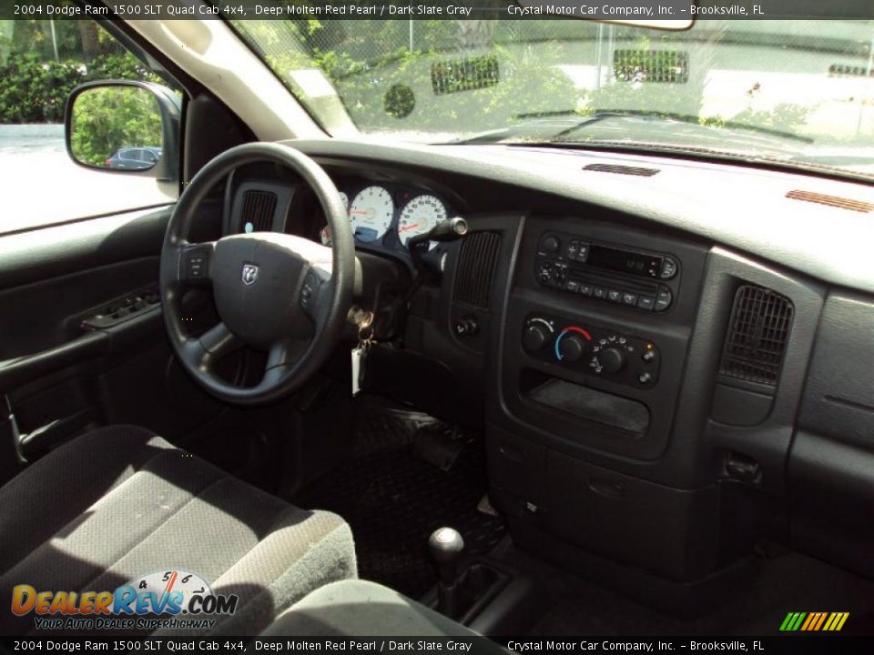 2004 Dodge Ram 1500 SLT Quad Cab 4x4 Deep Molten Red Pearl / Dark Slate Gray Photo #11