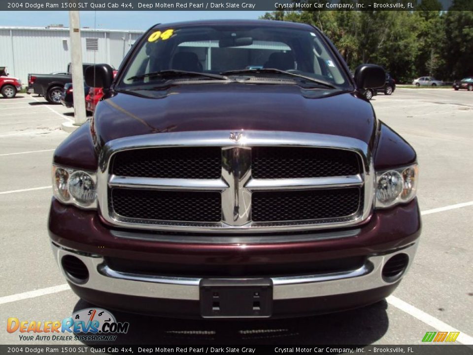 2004 Dodge Ram 1500 SLT Quad Cab 4x4 Deep Molten Red Pearl / Dark Slate Gray Photo #13